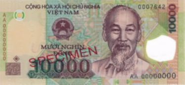 10,000 dong polymer note, front