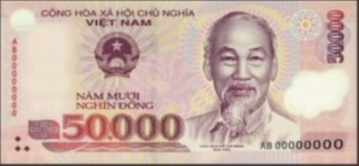 50,000 dong polymer note, front